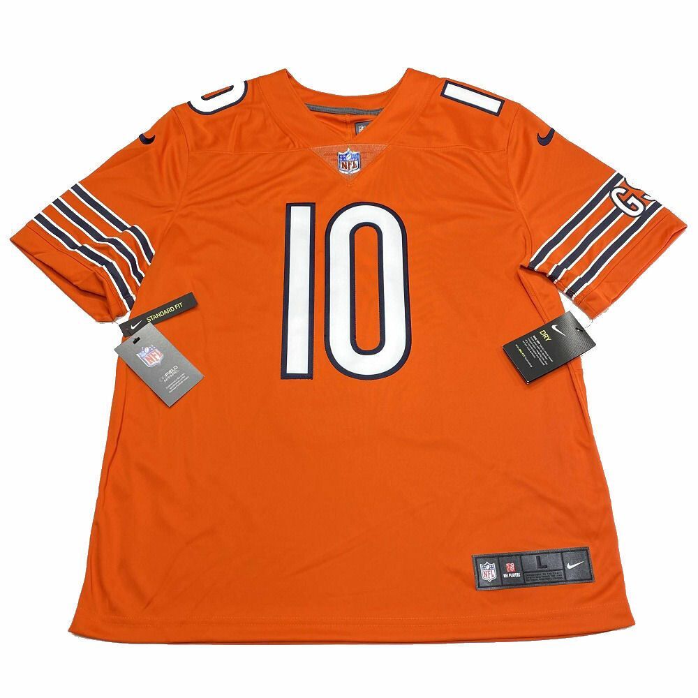 NWT Nike Chicago Bears Mitch Trubisky Limited Jersey L Sewn On Field‎ NFL Orange